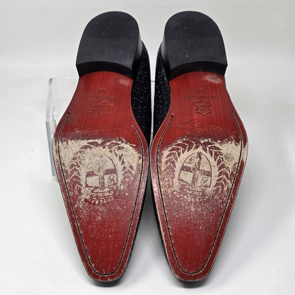 Gianni Fioretti Men\'s Navy Blue Leather Shoes Made In Italy Size 44 Pre-owned main image 9